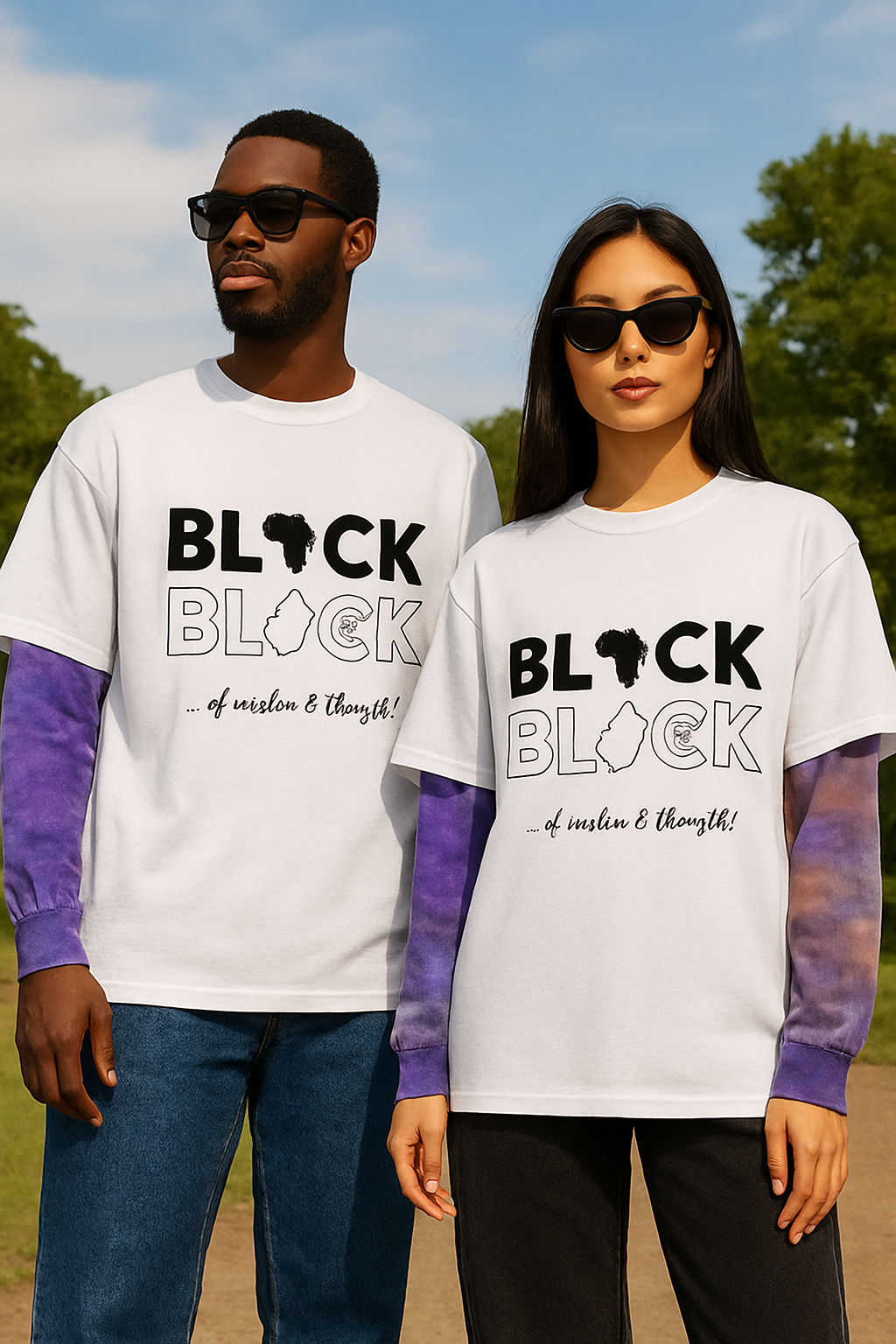 Black double layered long sleeve... of wisdom & strenght - Image 6