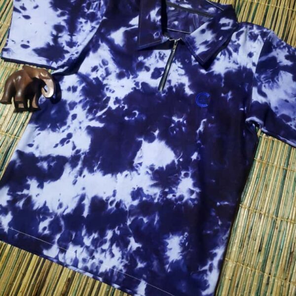 Zip Polo Adire Tshirt