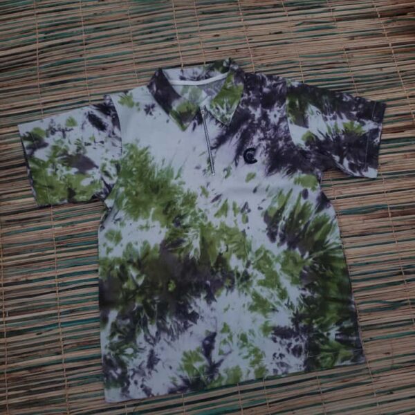 Zip polo Adire Tshirt