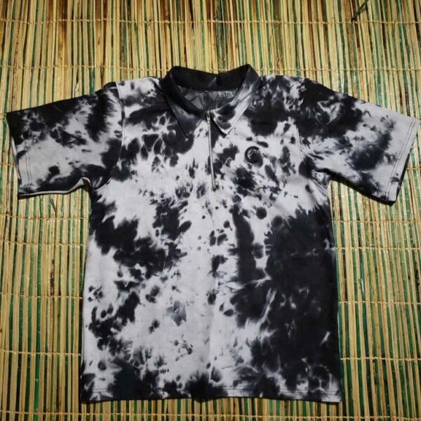 Zip Polo Adire Tshirt