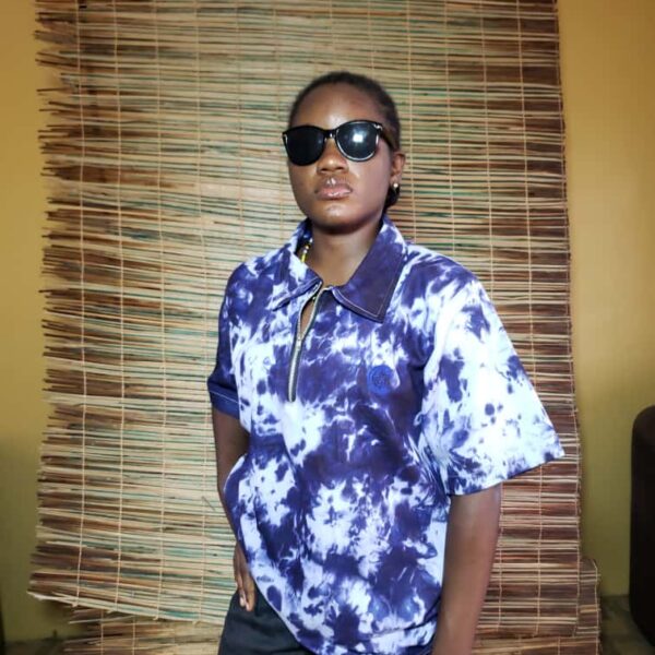 Zip Polo Adire Tshirt