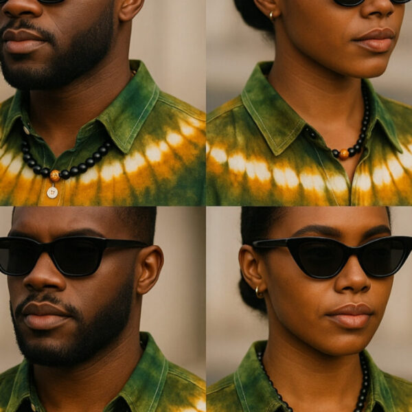 Black Eyes Beaded Neckpiece