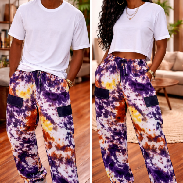 Color Splash Adire Cargo Pant